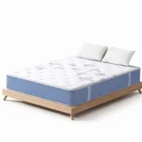 Giselle Bedding 25cm Double Mattress - Euro Top, Bamboo Fabric, Medium Firm, Pocket Spring, Snow Series, 5yr Warranty