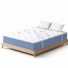 Giselle Bedding 25cm Double Mattress - Euro Top, Bamboo Fabric, Medium Firm, Pocket Spring, Snow Series, 5yr Warranty