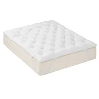 Giselle Bedding Double Mattress Topper 5cm 1300GSM White Duck Feather Pillow Top