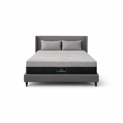 Giselle Bedding King Single Mattress 26cm Firm Pocket Spring Dual Edge Support High-Density Foam Dark Grey