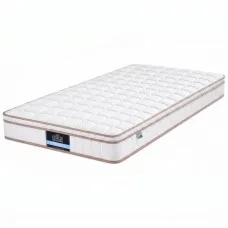 Giselle Bedding 20cm Firm King Single Mattress Pocket Spring Euro Top White with Reinforced Edge Support