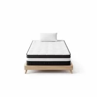 Giselle Bedding Breeze Series 30cm Euro Top Mattress King Single, Medium Firm, Pocket Spring, Hypoallergenic, White