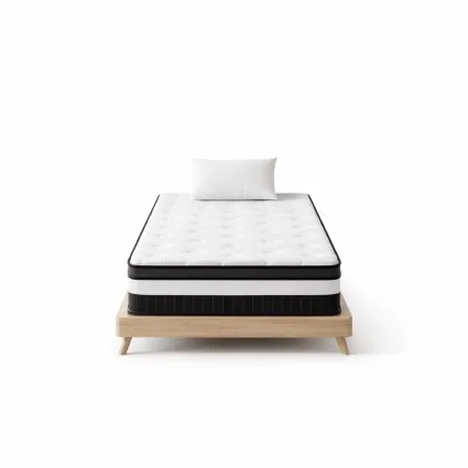 Giselle Bedding Breeze Series 30cm Euro Top Mattress King Single, Medium Firm, Pocket Spring, Hypoallergenic, White