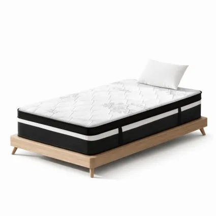 Giselle Bedding Regine Series 28cm Euro Top Mattress, Super Firm King Single, 7-Zone Pocket Spring, Hypoallergenic