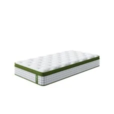 BedStory King Single Hybrid Mattress - 30cm Cooling Gel Memory Foam, 5 Zone Pocket Springs, Medium-Firm Support