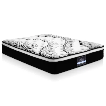 Giselle Bedding 32cm Euro Top King Mattress - Plush High-Density Foam, 5 Zoned Pocket Springs for Ultimate Comfort