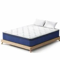 Giselle Bedding Franky Series King Mattress - 34cm Euro Top, Cool Gel Memory Foam, 7-Zone Support, Hypoallergenic