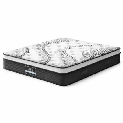 Giselle Bedding Como Series Euro Top Mattress, 32cm Thick, Super King, 5 Zoned Pocket Springs, Medium Firm, Luxury Sleep