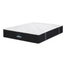Giselle Bedding King Reversible Spring Mattress 35cm Gel Memory Foam Cashmere Cover Firm White Charcoal