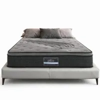 Giselle Bedding Alanya Series 34cm King Mattress - Bamboo Cover, Euro Top, Medium Firm, 5 Zoned Pocket Springs
