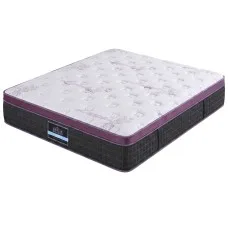 Giselle Bedding King Mattress 35cm Firm Euro Top 5-Zone Pocket Spring Dual-Row Edge Support Purple Black