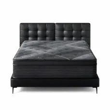 Giselle Bedding King Mattress - 35cm Bamboo Pocket Foam, Medium-Firm Support, Euro Top, Midnight Series, Black