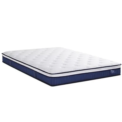 Levitex King Mattress 23cm with Pocket Springs, Cooling Gel Foam and Medium-Firm Full-Body Support White