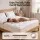 Giselle Bedding King Mattress Topper 5cm 1300GSM White Duck Feather Cotton Pillow Top with Non-Slip Straps