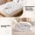 Giselle Bedding King Mattress Topper 5cm 1300GSM White Duck Feather Cotton Pillow Top with Non-Slip Straps