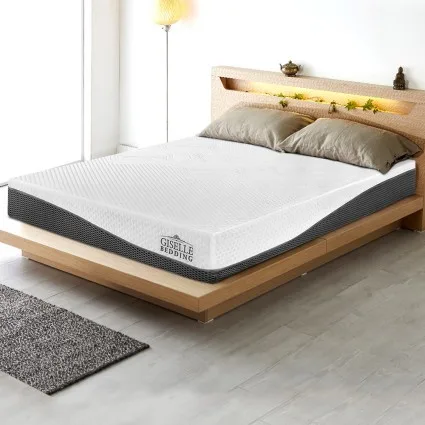Giselle Bedding Queen Cool Gel Memory Foam Mattress - Medium Firm, Hypo-allergenic, 21cm, Zero Partner Disturbance