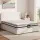 Giselle Bedding Double Bed Frame Set with 21cm Pillow Top Mattress Beige Bouclé Upholstery