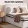 Giselle Bedding Double Bed Frame Set with 21cm Pillow Top Mattress Beige Bouclé Upholstery