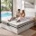 Giselle Bedding Double Bed Frame Set with 21cm Pillow Top Mattress Beige Bouclé Upholstery