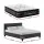 Giselle Bedding Queen Bed Frame Bundle with 36cm Double-Sided Mattress, 7-Zoned Pocket Springs, Charcoal