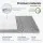 Giselle Bedding 8cm Memory Foam Mattress Topper Double, 7-Zone Graphite, Bamboo Cover, Anti-Skid, Washable