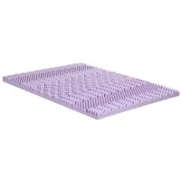 Giselle Bedding Queen 8cm Memory Foam Mattress Topper Lavender Infused Bamboo Cover 7-Zone Support, Airflow Design