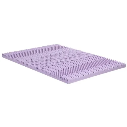 Giselle Bedding Queen 8cm Memory Foam Mattress Topper Lavender Infused Bamboo Cover 7-Zone Support, Airflow Design