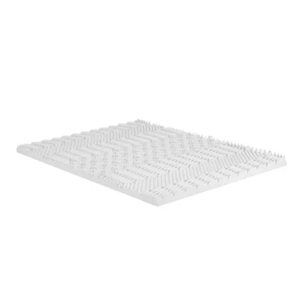 Giselle Bedding Memory Foam Mattress Topper Single 8cm 7-Zone Airflow Pad, Visco Elastic, Removable Cover, White