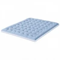 Giselle Bedding 5cm Double-Sided King Mattress Topper, Cooling & Coral Fleece, 1000GSM, Machine Washable, Blue/White