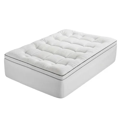 Giselle Bedding Double 5cm Pillowtop Mattress Topper Coral Fleece 1000GSM Hollow Fibre with 45cm Skirt Machine Washable