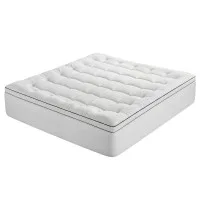 Giselle Bedding King Pillow top Mattress Topper 5cm Coral Fleece 1000GSM Hollow Fibre Baffle Box Construction
