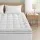 Giselle Bedding King Pillow top Mattress Topper 5cm Coral Fleece 1000GSM Hollow Fibre Baffle Box Construction