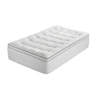 Giselle Bedding King Single Pillowtop Mattress Topper 5cm Coral Fleece 1000GSM Hollow Fibre Supportive
