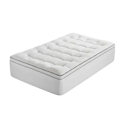 Giselle Bedding King Single Pillowtop Mattress Topper 5cm Coral Fleece 1000GSM Hollow Fibre Supportive