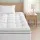 Giselle Bedding King Single Pillowtop Mattress Topper 5cm Coral Fleece 1000GSM Hollow Fibre Supportive