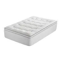 Giselle Bedding Single Pillowtop Mattress Topper 5cm Coral Fleece 1000GSM Hollow Fibre Fitted Skirt Support