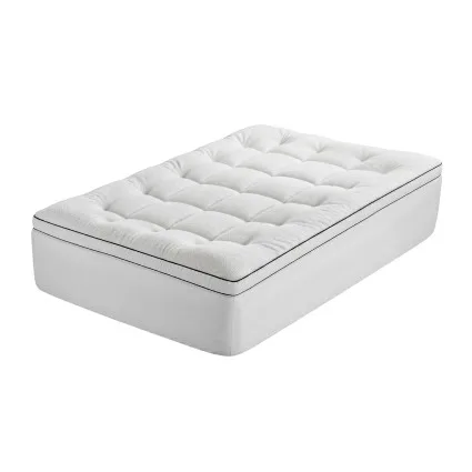 Giselle Bedding Single Pillowtop Mattress Topper 5cm Coral Fleece 1000GSM Hollow Fibre Fitted Skirt Support