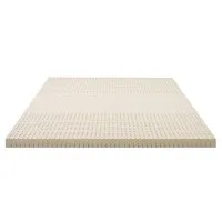 Giselle Bedding 7.5cm Double Latex Mattress Topper - 100% Natural, 7-Zone Comfort, Breathable, Motion Isolating