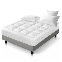 Giselle Bedding Double Mattress Topper - 1000GSM Microfibre Pillowtop Protector, Anti-Allergy, Fits Up to 45cm Mattress