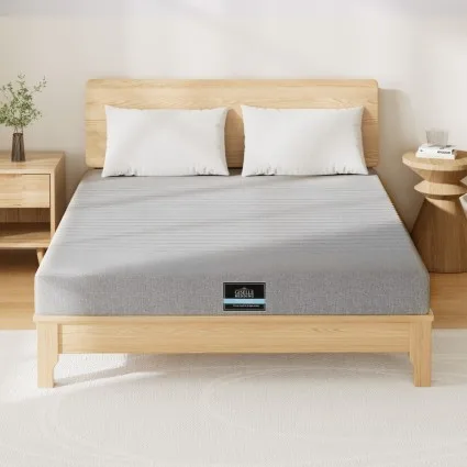 Giselle Bedding Cool Gel Memory Foam Mattress Queen 15cm Charcoal 7-Zone Bamboo Cover Washable Medium Firm