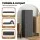 Giselle Bedding Foldable Queen Mattress, High-Density Foam, Faux Linen Cover, Portable 4-Fold Bed or Couch, Grey