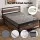 Giselle Bedding Queen Mattress and Metal Bed Frame Set with 2 Drawers 18cm Medium-Firm Pillowtop Charcoal Grey