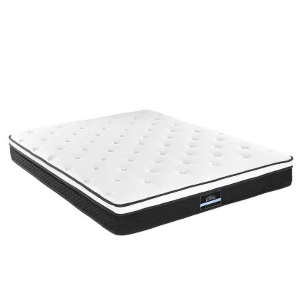 Giselle Bedding Euro Top Queen Mattress 21cm Bonnell Spring, Medium-Firm, Hypo-Allergenic, Durable, Dust-Mite Resistant