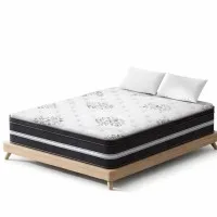Giselle Bedding 34cm Queen Mattress Cool Gel Memory Foam Euro Top, Medium Firm, 5-Zone Pocket Spring, Hypoallergenic