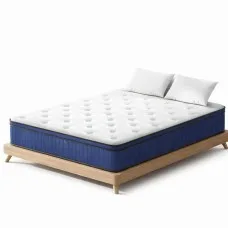 Giselle Bedding Queen Euro Top Mattress, 34cm Cool Gel Memory Foam, 7-Zone Pocket Springs, Medium Firm, Hypoallergenic