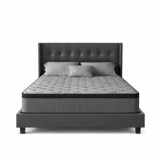 Giselle Bedding Solene Euro Top Mattress 34cm Queen - Medium Firm, 5 Zoned Pocket Springs, Cool Gel & Comfort Latex Foam