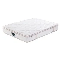 Giselle Bedding SONNO Queen Mattress 30cm Firm Five-Zone Pocket Spring White Tencel Gel Memory Foam
