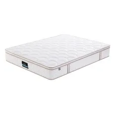 Giselle Bedding SONNO Queen Mattress 30cm Firm Five-Zone Pocket Spring White Tencel Gel Memory Foam