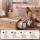 Giselle Bedding Queen Reversible Spring Mattress 35cm Gel Foam Cashmere Cover Firm White Charcoal