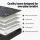 Giselle Bedding Queen Mattress 25cm Latex Euro Top Medium Firm Pocket Spring with Reinforced Edge Support Black